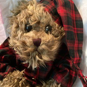 BOY BEAR IN HIS PAJAMAS CUTE WITH BUNNY SHOES NEW